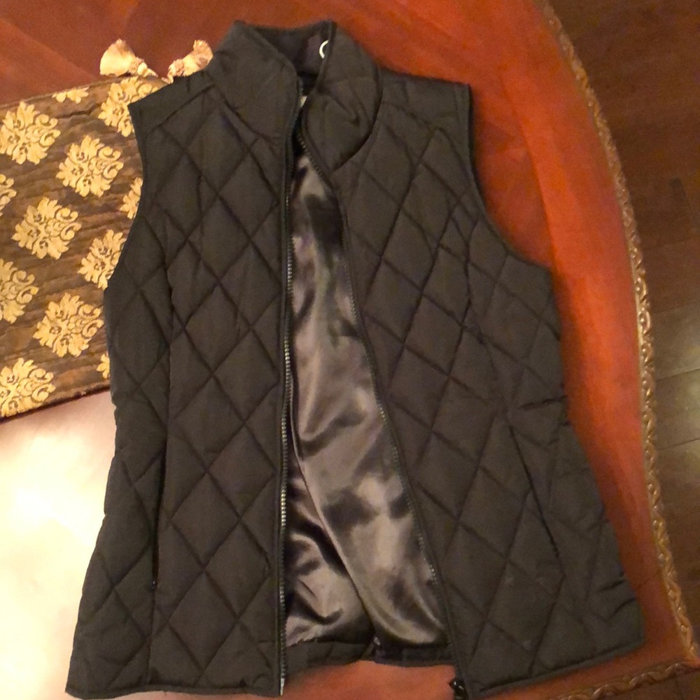 Calvin Klein Black Puffer Vest Sz Medium